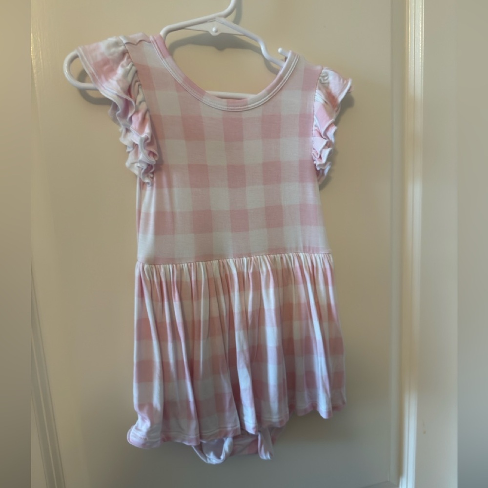 Little Sleepies Pink and White Gingham Dress